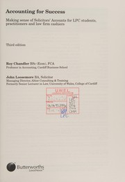 Front cover of Accounting for success by Roy Chandler
