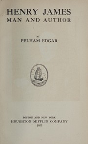 Cover of Henry James by Pelham Edgar