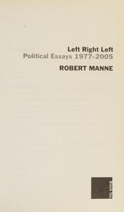 Cover of Left Right Left by Robert Manne