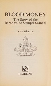 Front cover of Blood money by Kate Wharton