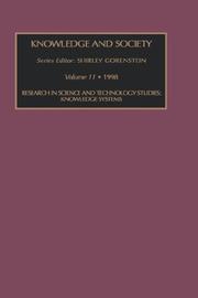 Front cover of Research in Science and Technology Studies by S. Gorenstein