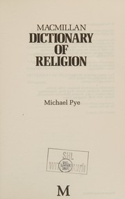 Front cover of Macmillan dictionary of religion by Michael Pye