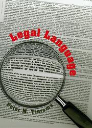 Cover of Legal language by Peter Meijes Tiersma