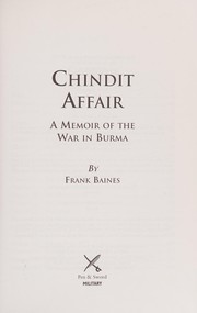 Cover of Chindit Affair by Frank Baines