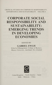 Cover of Corporate Social Responsibility and Sustainability by Gabriel Eweje