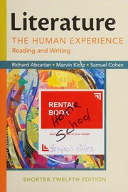 Front cover of Literature, The Human Experience -- Shorter Twelfth Edition by Richard Abcarian