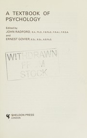 Front cover of A textbook of psychology by Radford, John