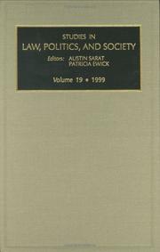 Front cover of Studies in Law, Politics and Society, Volume 19 (Studies in Law, Politics, and Society) by A. Sarat