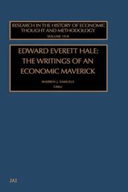 Front cover of Research in the History of Economic Thought and Methodology, Volume 19 : Edward Everett Hale by W.J. Samuels