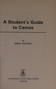 Cover of A student's guide to Camus by Brian Masters