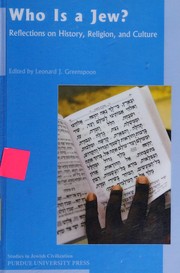 Front cover of Who Is a Jew? by Leonard J. Greenspoon