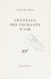 Front cover of Châteaux des courants d'air by Jacques Réda