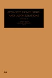 Front cover of Advances in industrial and labor relations by David Lewin