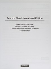Cover of Introduction to Occupation : Pearson New International Edition by Christiansen, Ed.D., OTR, Charles