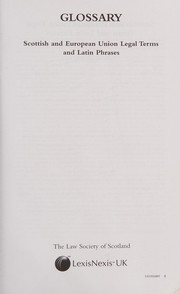 Cover of Glossary by Scott Crichton Styles
