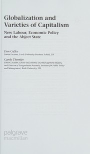 Front cover of Globalization and varieties of capitalism by Dan Coffey