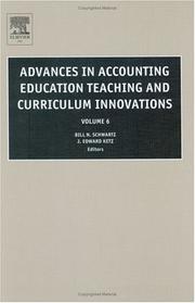 Front cover of Advances in accounting education by Bill N. Schwartz