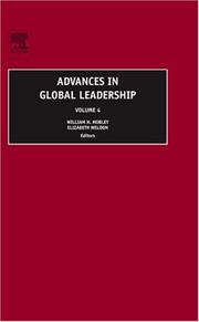 Cover of Advances in global leadership by William H. Mobley