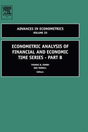 Cover of Econometric Analysis of Financial and Economic Time Series Part B, Volume 20 (Advances in Econometrics) by Dek Terrell