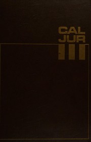 Front cover of West's California jurisprudence 3d, book17 by West Group