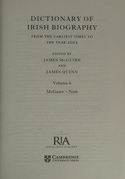 Front cover of Dictionary of Irish biography by J. I. McGuire