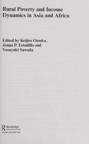 Cover of Rural poverty and income dynamics in Asia and Africa by Keijiro Otsuka