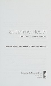 Cover of Subprime Health by Nadine Ehlers