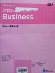 Front cover of BTEC Nationals Business Student Book 2 + Activebook by Catherine Richards