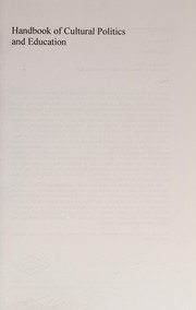 Front cover of Handbook of Cultural Politics and Education by Zeus Leonardo