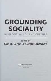 Cover of Grounding sociality by G. R. Semin