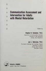 Cover of Communication Assessment and Intervention for Adults with Mental Retardation by Stephen N. Calculator