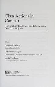 Cover of Class Actions in Context by Deborah R. Hensler