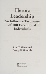 Cover of Heroic Leadership by Scott T. Allison