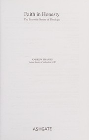Front cover of FAITH IN HONESTY: THE ESSENTIAL NATURE OF THEOLOGY by ANDREW SHANKS