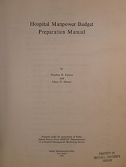 Front cover of Hospital manpower budget preparation manual by Stephen H. Lipson