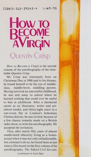 Cover of How to become a virgin by Quentin Crisp