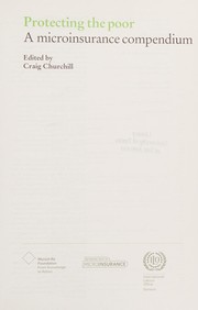 Front cover of Protecting the poor by Craig Churchill