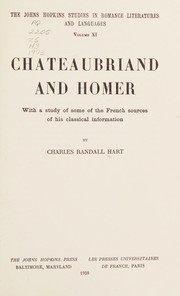 Cover of Chateaubriand and Homer by Charles Randall Hart