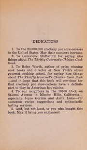 Cover of Crockery pot recipes by Van Kaatz