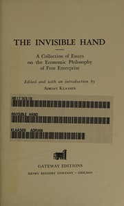 Cover of The invisible hand by Adrian Klaasen