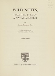 Front cover of Wild notes, from the lyre of a native minstrel by Charles Tompson