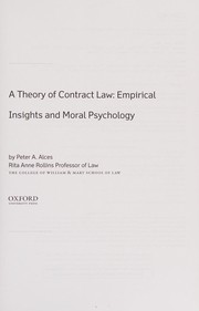 Front cover of Theory of Contract Law by Peter A. Alces