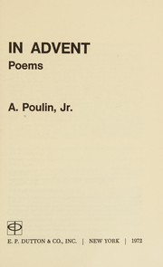 Cover of In advent by A. Poulin
