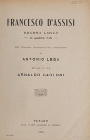 Cover of Francesco d'Assisi by Antonio Lega