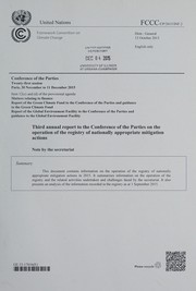 Cover of Third annual report to the Conference of the Parties on the operation of the registry of nationally appropriate mitigation actions by Conference of the Parties (United Nations Framework Convention on Climate Change)