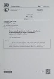 Cover of Second annual report to the Conference of the Parties on the operation of the registry of nationally appropriate mitigation actions by Conference of the Parties (United Nations Framework Convention on Climate Change)