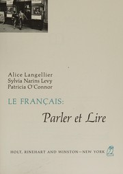 Cover of Le français: parler et lire by Alice Langellier