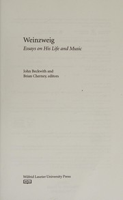 Cover of Weinzweig by John Beckwith