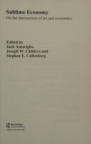 Cover of Sublime Economy by Jack Amariglio