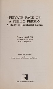 Front cover of Private face of a public person by Aruna Asaf Ali